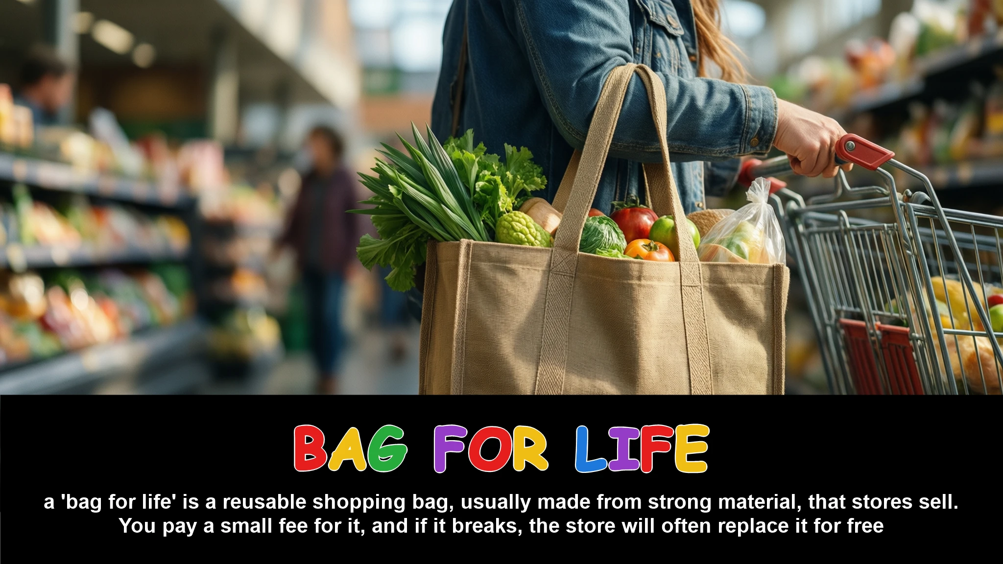 English Illustration for bag for life